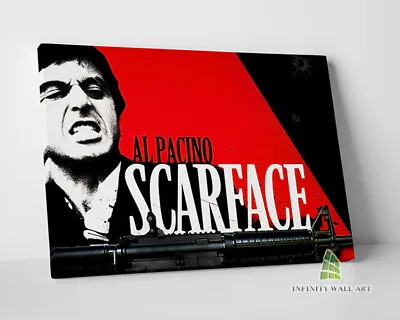 Scarface Al Pacino Canvas Art Wall Art Mafia Gangster Picture Print Decor -E226 • £10.18