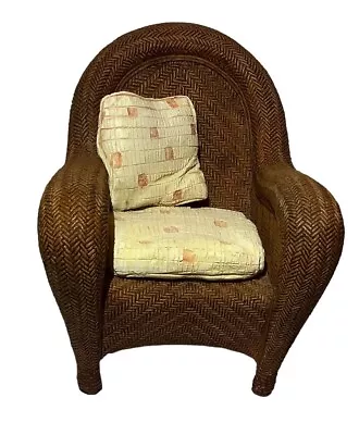 Take A Seat Raine Miniature Dollhouse Willetts Design Wicker Chair 3” H X 2.75”w • $14.99