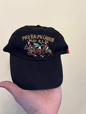 Polo Ralph Lauren Tripple Pony Black Baseball Cap W/t  #3 • £39.99