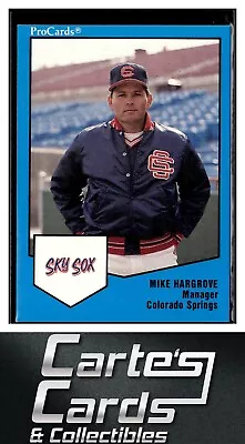 Mike Hargrove 1989 ProCards Minor League Team Sets #246 Sky Sox Manager • $1.95