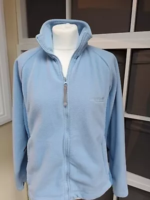$9.79 • Buy Regatta - Ladies Size 16 Autumn Winter Long Sleeved Warm Zip Up Blue Fleece