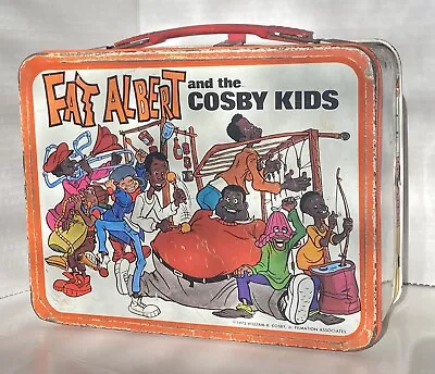 Vintage Thermos Fat Albert And The Cosby Kids Metal Lunchbox 1973 No Bottle • $39.95