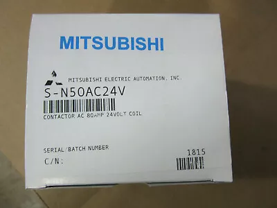 Mitsubishi S-N50 Contactor 3P 80A 24V 2/Auxiliaries S-N50AC24V NEW!!! In Box • $58.95