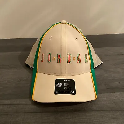 £24.89 • Buy Nike Air Jordan Legacy 91 Snapback Woven Cap - One Size - Off White/green