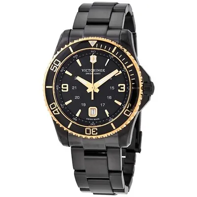Victorinox Maverick Quartz Black Dial Men's Watch 241884 Brand New • $364.95