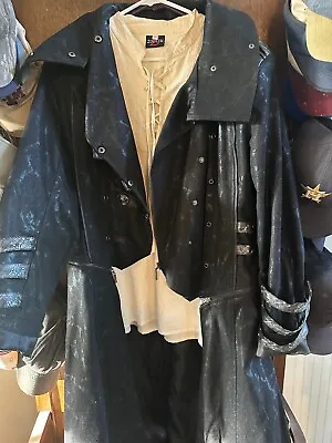 Custom Pirate Black Assassin's Creed Hooded Scorpion Trench Coat • $299