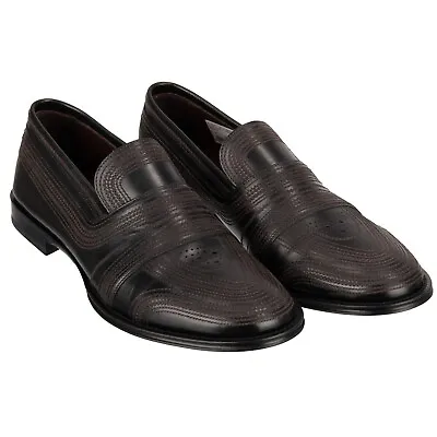 DOLCE & GABBANA Embroidered Loafer Shoes MICHELANGELO Black 42 UK 8 US 9 12977 • $315.20