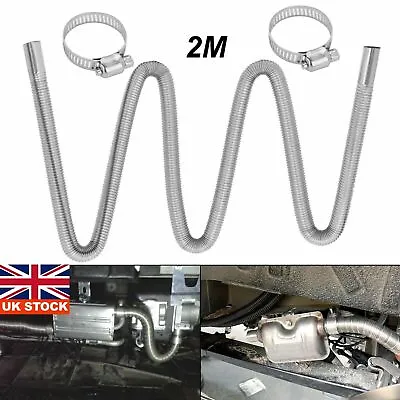 £8.95 • Buy 2M Air Heater Pipe Exhaust Diesel Gas Vent Stainless Steel For Car Parking Tank