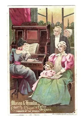 C1890 Victorian Trade Card Mason & Hamlin Pianos & Organs E.W. Fosnot • $29.99