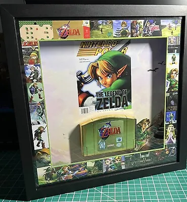 Zelda Ocarina Of Time Gold Cartridge Nintendo 64 Frame Wall Art Collectable • $299