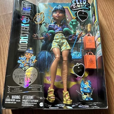 2023 Monster High Faboolous Pets CLEO DE NILE DOLL With Hissette & Tut NEW! • $37