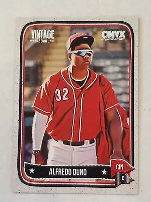 ALFREDO DUNO 2024 Onyx Vintage BASE CARD #OVALDU Reds • $1.95