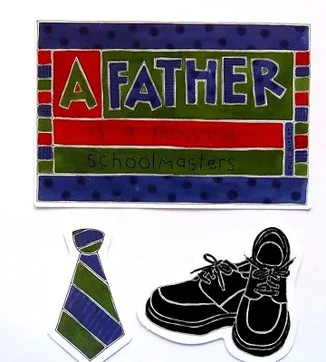 Father's Day Set Quote Shoes & Tie RETIRED 2002 My Mind's Eye Die Cut  • $1.35
