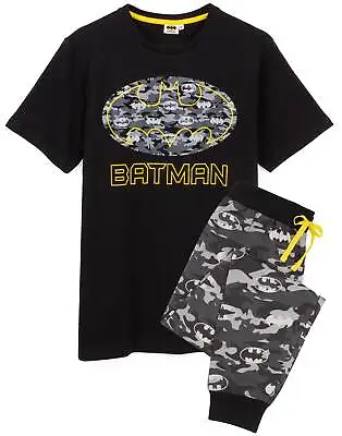 DC Comics Batman Pyjamas Camo Mens Short OR Long Leg PJs • £19.99
