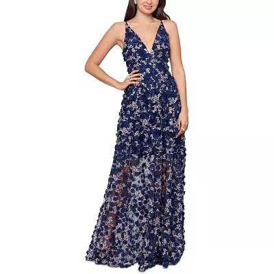 Xscape Womens Embroidered Fit & Flare Evening Dress Gown BHFO 0466 • $68.99