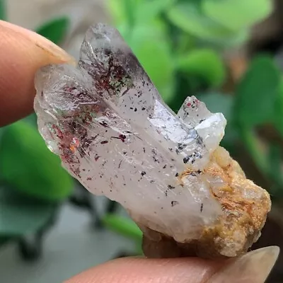 Rare TOP NATURAL Clear Purple Strawberry Crystal QUARTZ Mica Crystal Specimen • $5.50