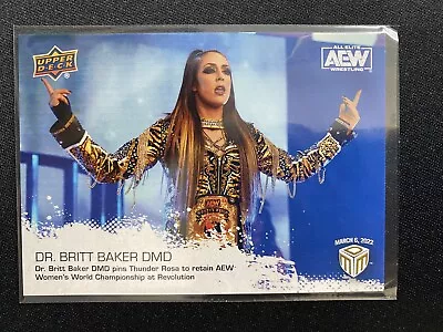 2022 Upper Deck AEW Match Dated Moments Revolution Dr Britt Baker DMD #4 • $2.50