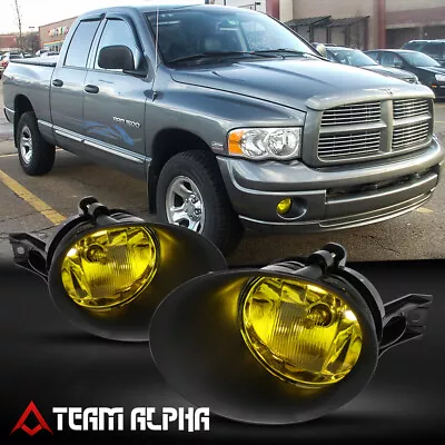 Fits 2002-2009 Dodge Ram [Yellow] Bumper Fog Light Lamp W/Switch+Harness+Bezel • $49.99