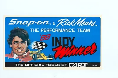 NEW Vintage Snap-on Tools Rick Mears INDY Tool Box Sticker Racing Decal SSX1276 • $18.46