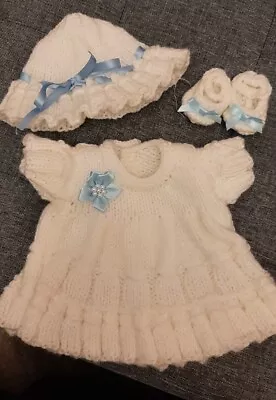 £2.99 • Buy Hand Knitted Dolls Clothes To Fit Doll 10”doll