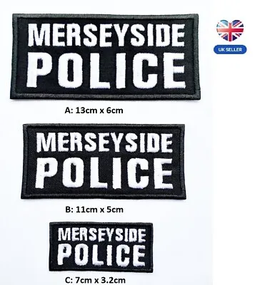 MerseySide Police Logo Embroidered Patch Sew  Iron-on Patch Heddlu Essex Police  • £13.49