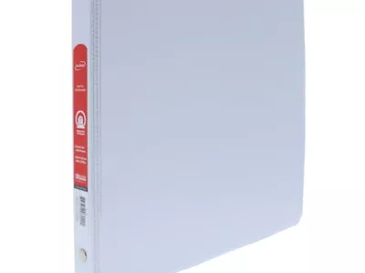 Lot Of 24 Binders .5 Inch 1/2  - NEW - 2 Pocket 3 Ring Binder Folders White • $78.95