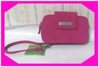 VERA BRADLEY SMARTPHONE Magenta Credit Card Wallet Wristlet 2 Nwtag $57   75% • $14.25