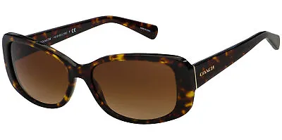 Coach Women's Dark Tortoise Rectangular Sunglasses - HC8168 512013 56 • $107.36