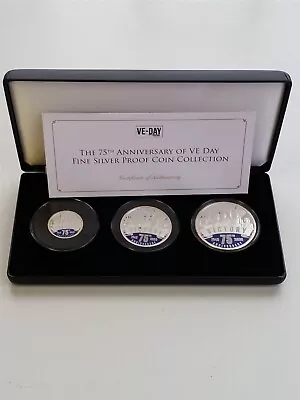 75th Anniversary Ve Day Fine Silver Proof Coin Collection 1 5 Dollar 2020  • £22.51