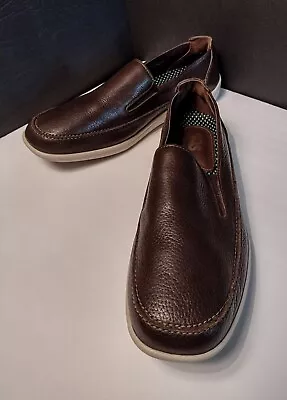 New With Box SAS Mens Weekender Oporto Brown Leather Loafers US 12M • $85