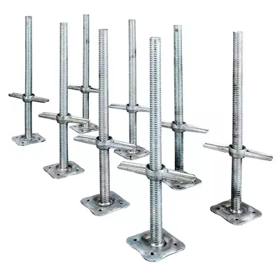 Scaffolding Leveling Jack Steel Plate Base Adjustable Screw 4/8 Pack MetalTech • $174.95