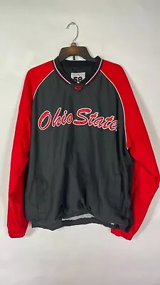 Vintage Ohio State 58 Sports Pullover Long Sleeve V Neck Black Red Size XL • $29.99