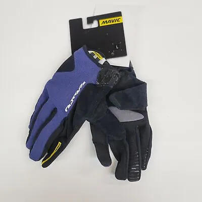 Mavic Crossride Protect MTB Men's Large Full Finger Cycling Gloves Crown Blue • $19.98