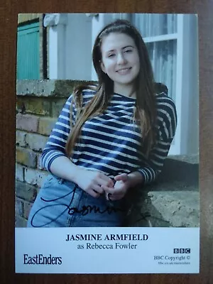 JASMINE ARMFIELD *Rebecca Fowler* EASTENDERS HAND SIGNED AUTOGRAPH FAN CAST CARD • £29.99