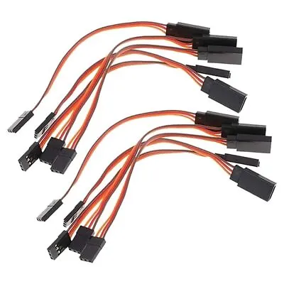 10Pcs 100~500mm Servo Extension Lead Wire Cable For RC Futaba JR Male To Female～ • £5.14