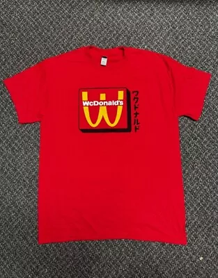 Authentic New McDonald’s WcDonalds WcDonald's Crew 2024 Employee T Shirt Red • $24.99