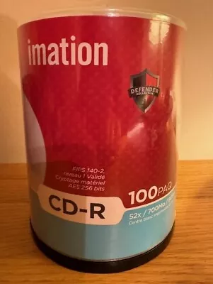 100 Pack Imation CD-R - NEW – Sealed – NO RESERVE • £9.99