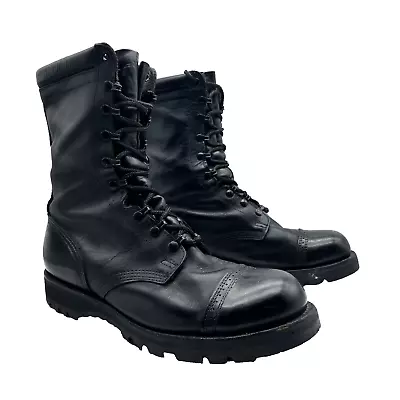 Vintage Corcoran Jump Boots Mens 12 D Black Leather Military Combat Cap Toe • $99.99