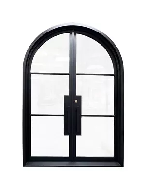 Laredo Model Steel Front Entry Door 62  X 82  Clear Low E Glass Right Active • $3495