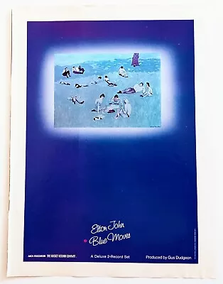 ELTON JOHN BLUE MOVES~1976 Lp Promo Ad~Vtg Print Advert Mini-Poster Wall Art • $24.99