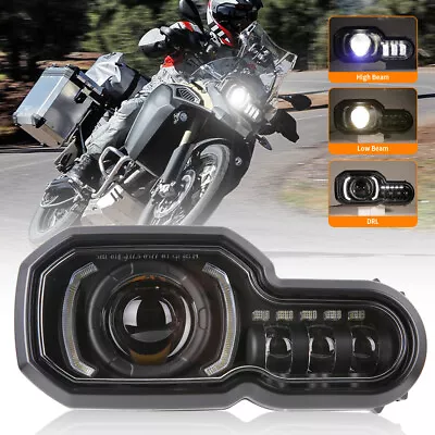 Motorcycle LED Headlight Assembly With Angel Eyes For F800GS F700GS F650GS F800R • $169.99