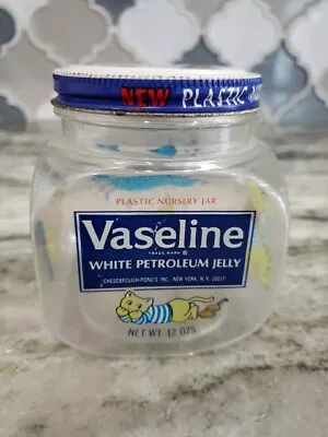 Vintage 1967 Vaseline Petroleum Jelly Plastic Nursery Rhyme Jar Empty Hey Diddle • $14.34