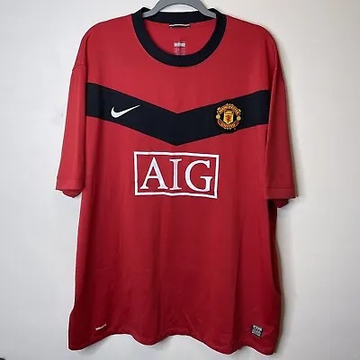 Manchester United 2009-10 Home Soccer Football Jersey Nike 355091-623 Men Sz 3XL • $80
