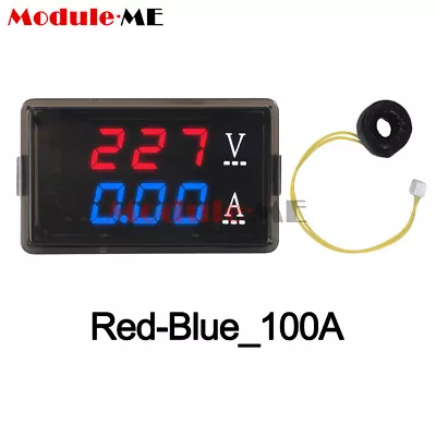 AC70~480V 10A/100A 0.56  LED Display Voltage Current Meter Voltmeter Ammeter • £1.79