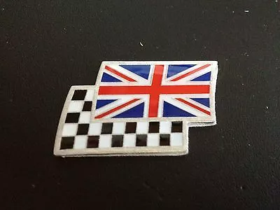 Union Jack And Chequered Flag Car Badge MG ZR TF MGF ZS ZT ZTT • £2.49