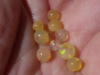 4.11 Ct. Lot Of 9 Pcs Mexican Fire Opal Bead. • $65