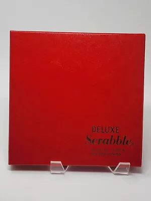 Vtg SCRABBLE DELUXE PLASTIC TILES & RACKS Replacement Game Pieces Pegs Trays • $29