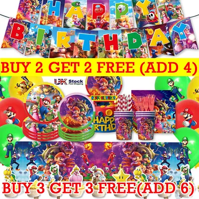 £4.64 • Buy Super Mario Themed Birthday Balloons & Super Mario Birthday Party Decorations