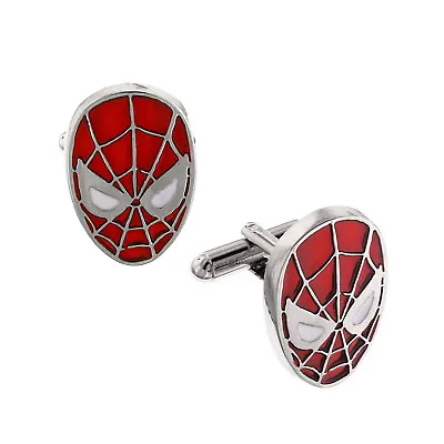 Avengers Spider-man Webbed Face Boxed Cuff Links Officially Licensed By MARVEL • $19