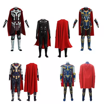 Mighty Thor 4 Love And Thunder Adult Kids Jumpsuit Superhero Bodysuit Costumes • $31.90